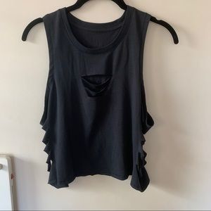 Alo yoga ripped warrior cropped tank